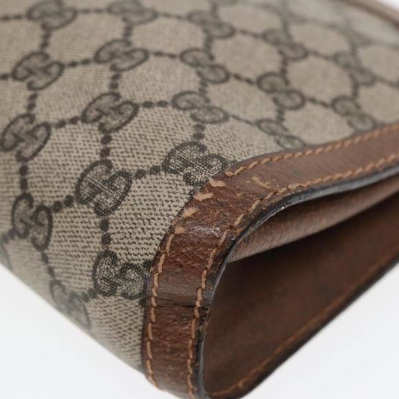 GUCCI GG Supreme Web Sherry Line Clutch Bag Beige Red Green 010 378 Auth ep5011 - Picture 15 of 16